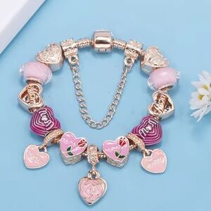 NEW Sterling Silver Mom & Grandma Charm Bracelet